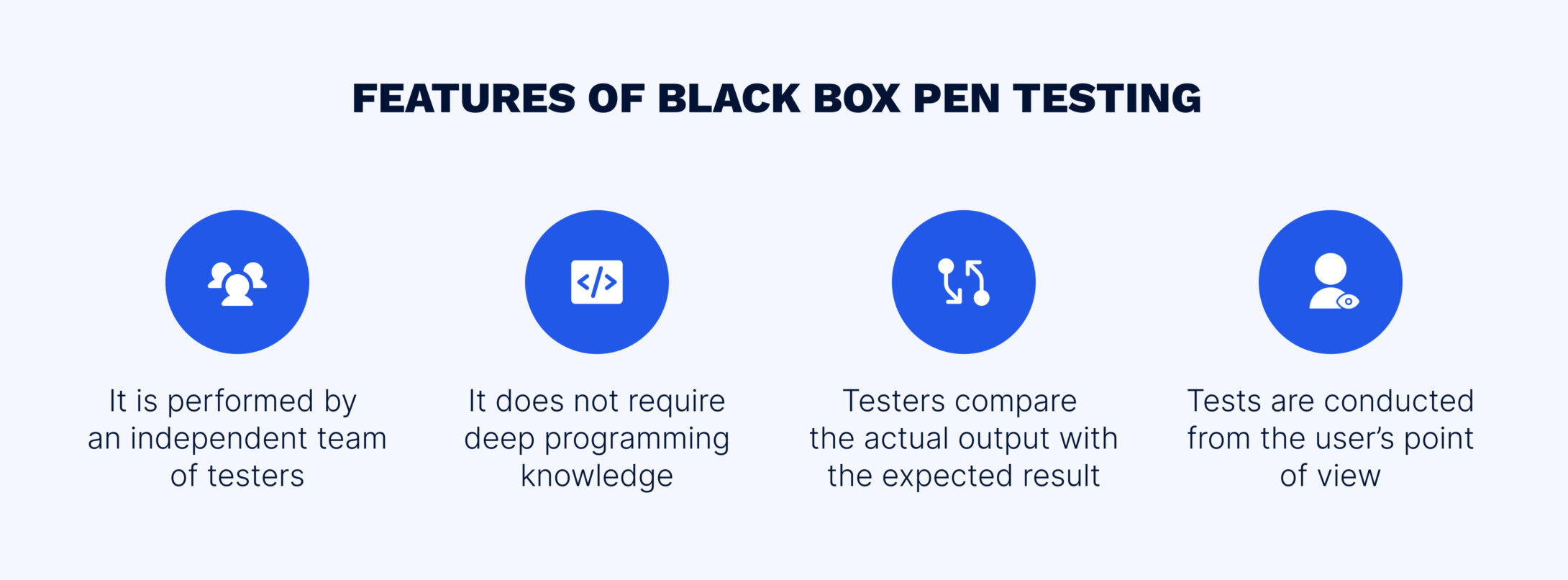 List of main features for black box penetration testing