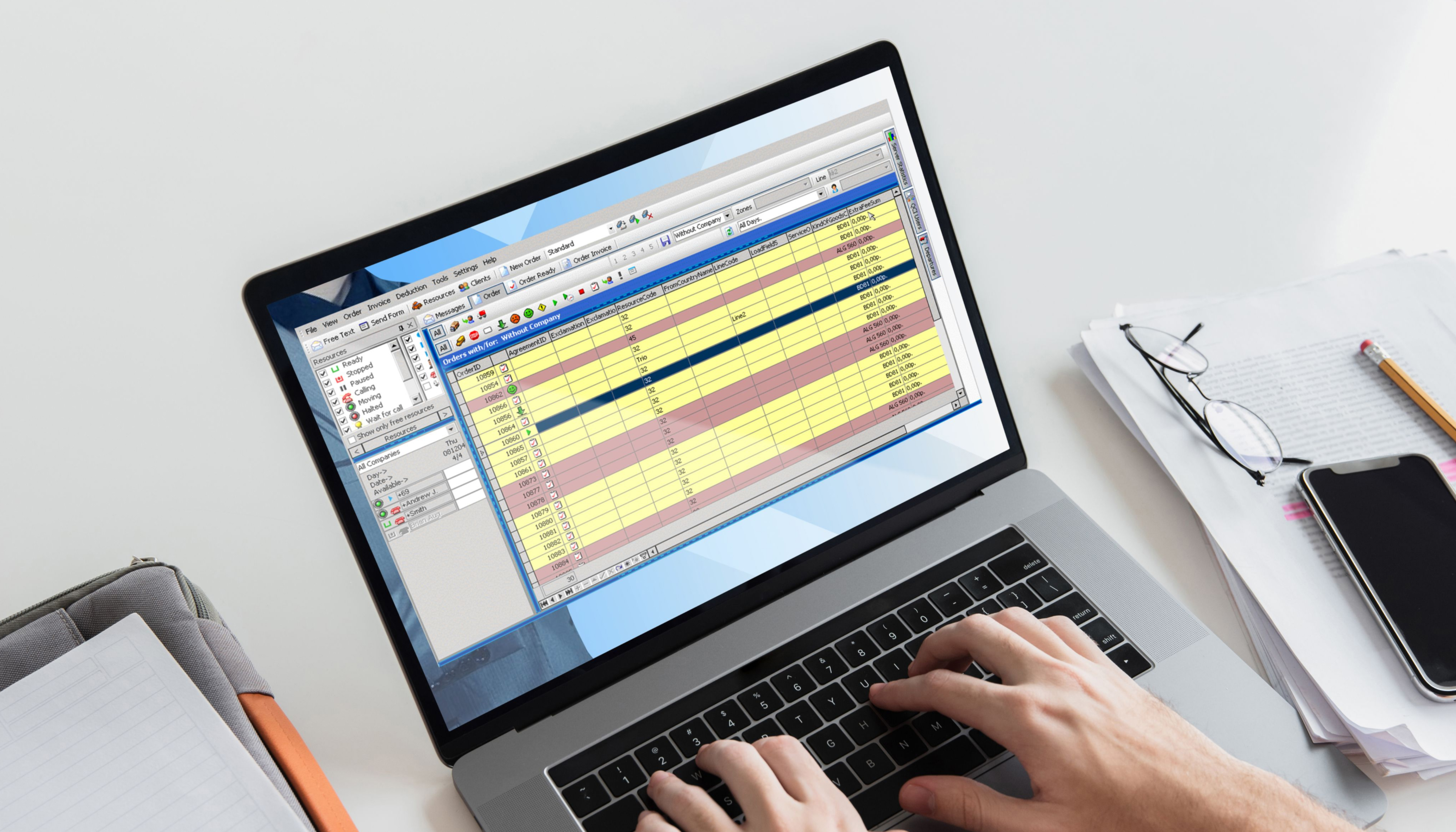 transportation management system interface