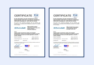 EffectiveSoft Receives ISO / IEC 27001: 2013 Certification